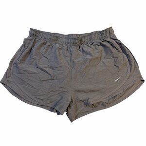 Nike Dri-FIT Tempo Brifed Lined Women’s Silver Grey Shorts Size XL